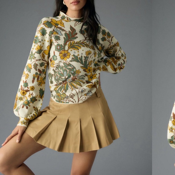 Anthropologie Mock Neck Multicolor Knit Sweater - Picture 4 of 5